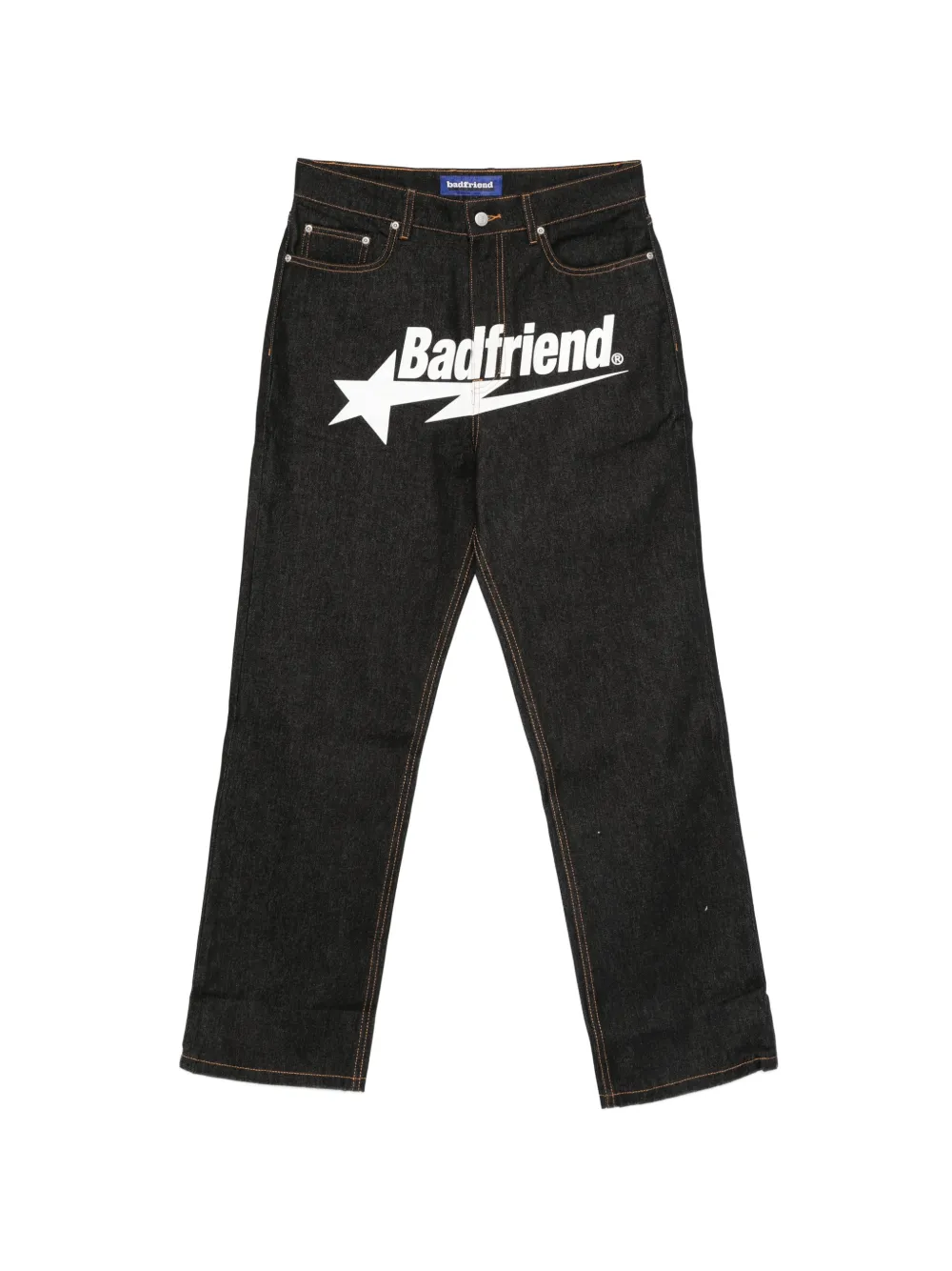 BADFRIEND logo-graphic denim jeans - Nero