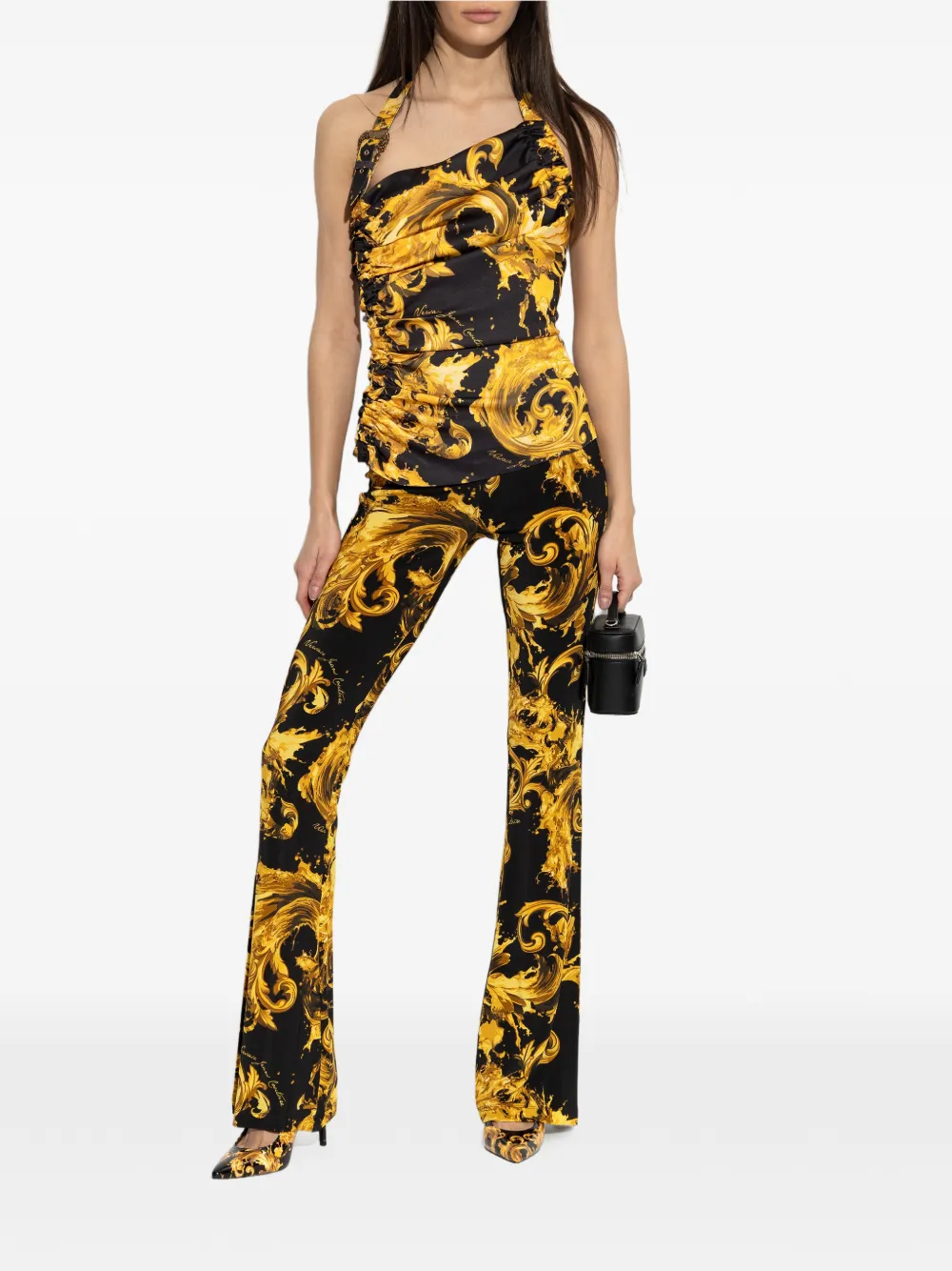  Versace Jeans Couture Buckle-detail Top - Yellow 