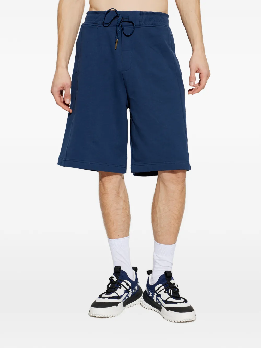 Versace Jeans Couture Shorts met trekkoord en logodetail Blauw