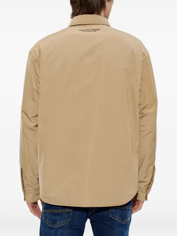 DSQUARED2 buttoned-up Insulated Jacket | Neutrals | FARFETCH PL