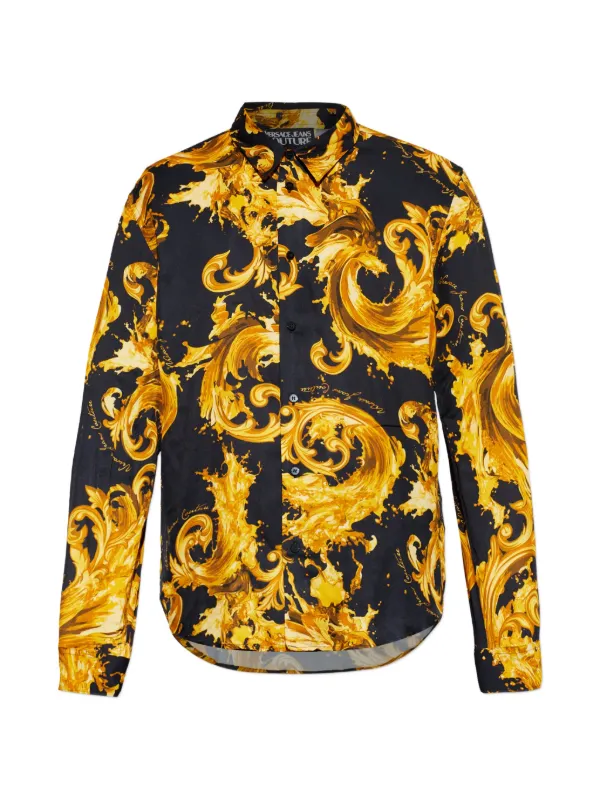 Versace Jeans Couture バロックプリント シャツ | ブラック | FARFETCH JP