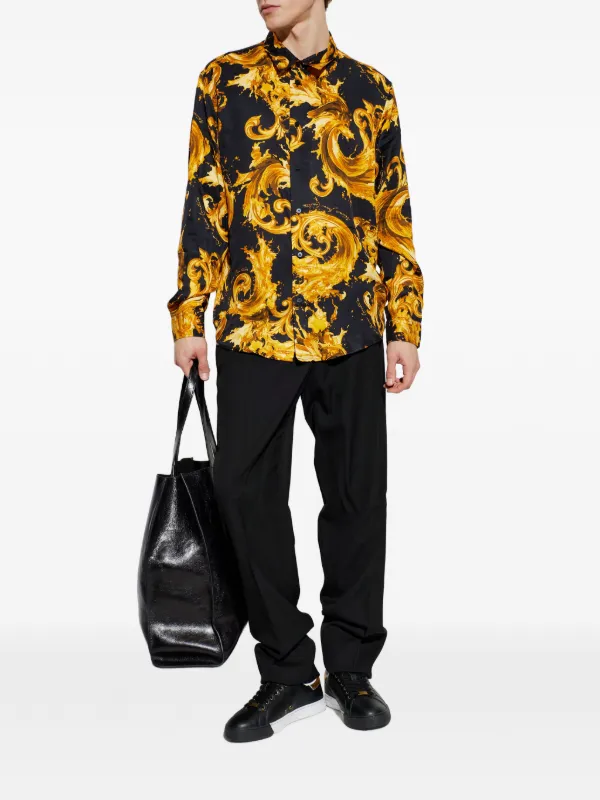 Versace Jeans Couture バロックプリント シャツ | ブラック | FARFETCH JP