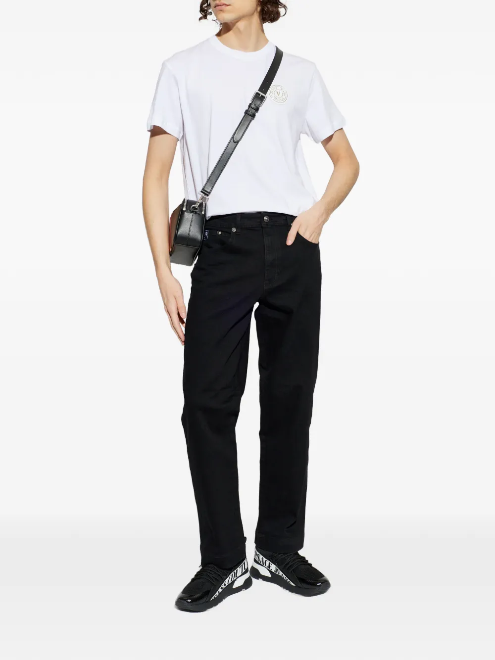 Versace Jeans Couture T-shirt met logo Wit