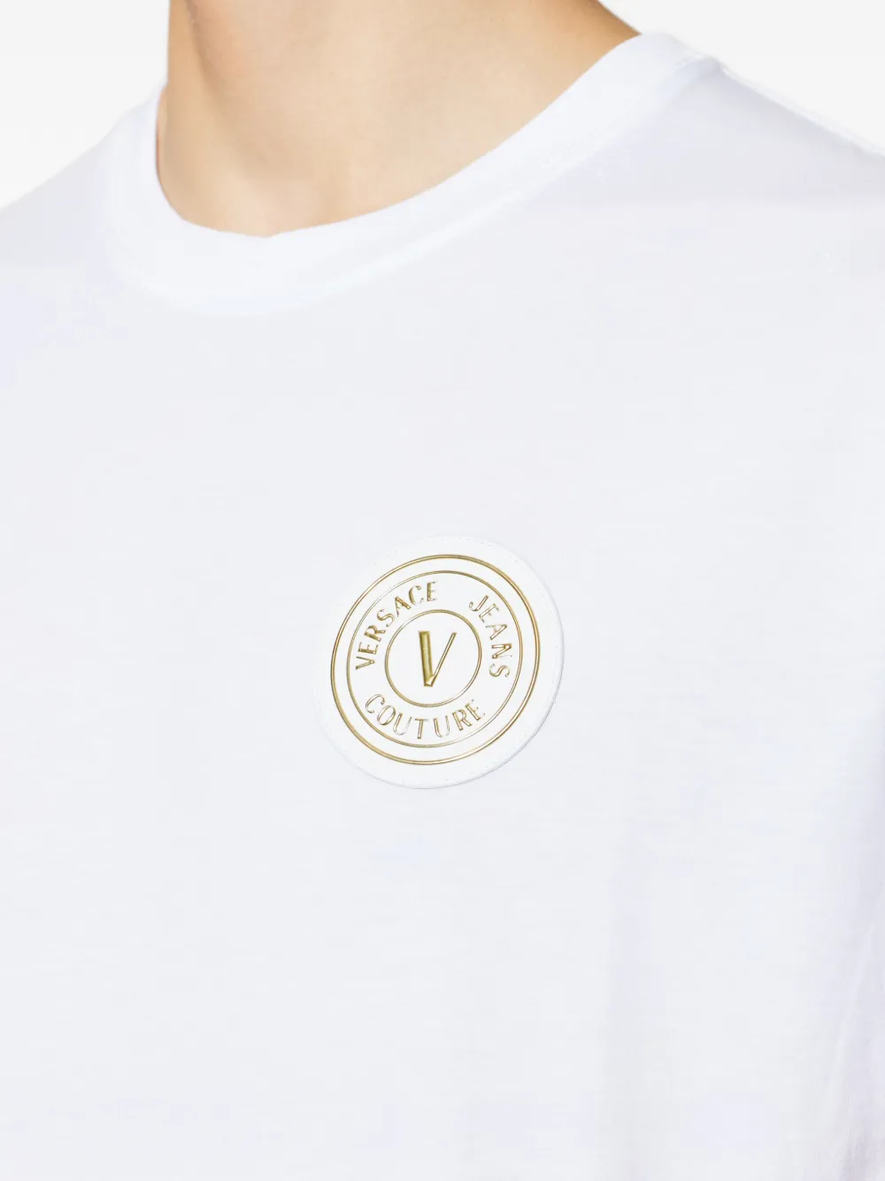 Versace Jeans Couture T-shirt met logo Wit