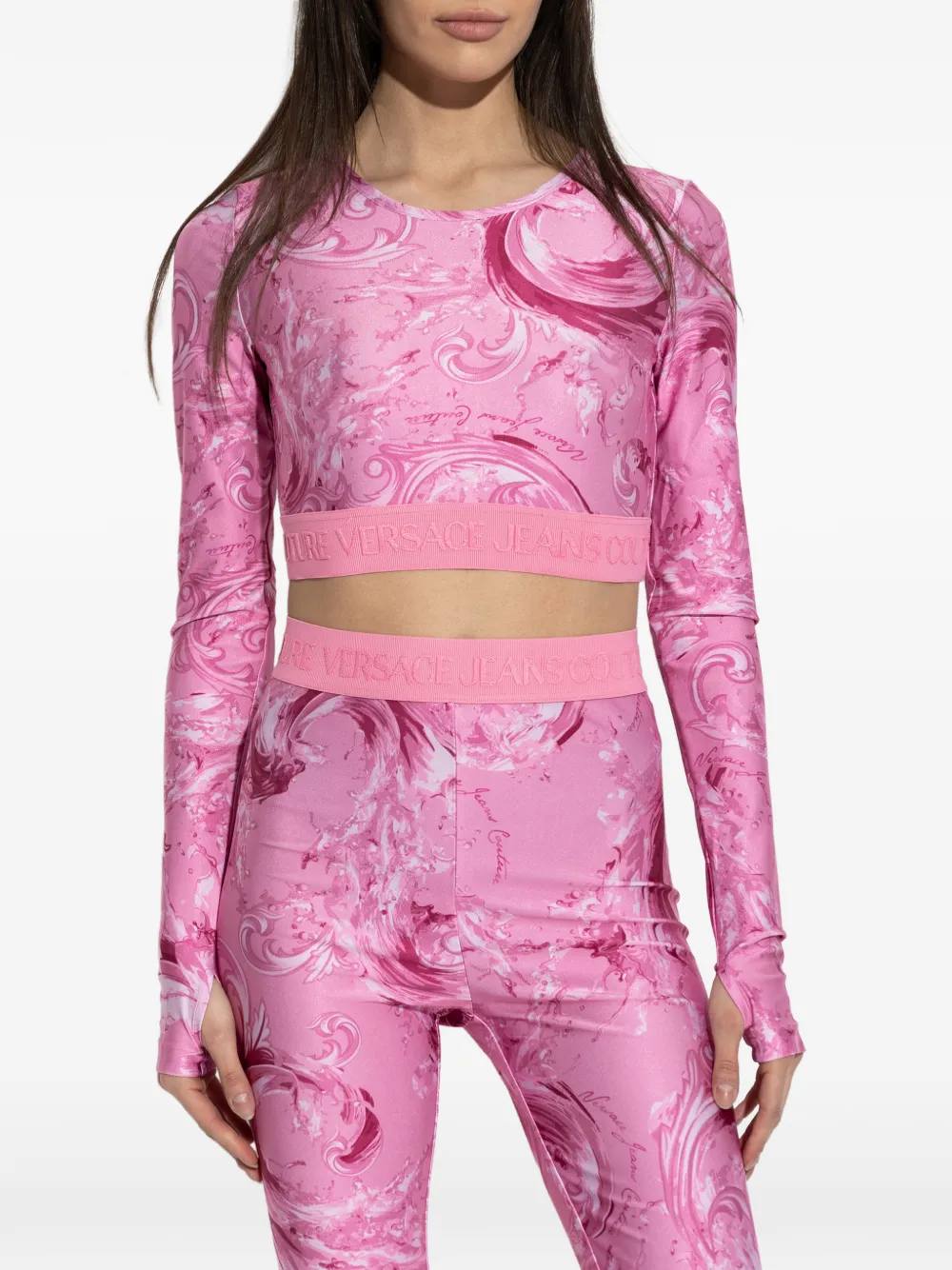  Versace Jeans Couture Pattern-detail Top - Pink 