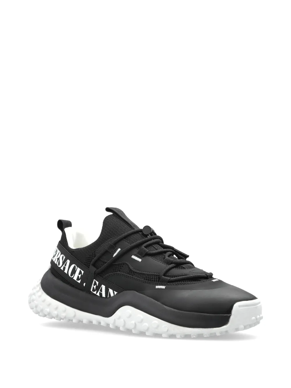 Versace Jeans Couture Sneakers met letters Zwart