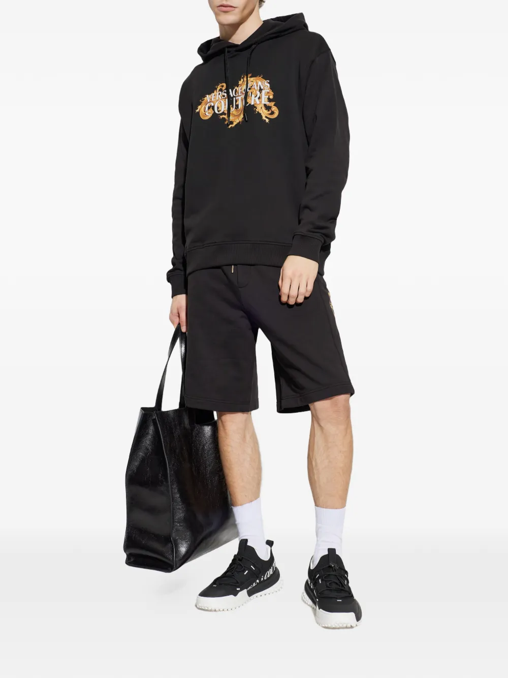 Versace Jeans Couture Sneakers met letters Zwart