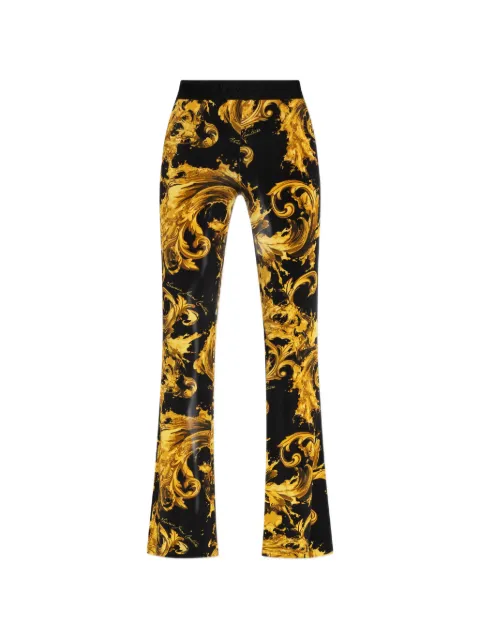 Versace Jeans Couture baroque-print flared trousers