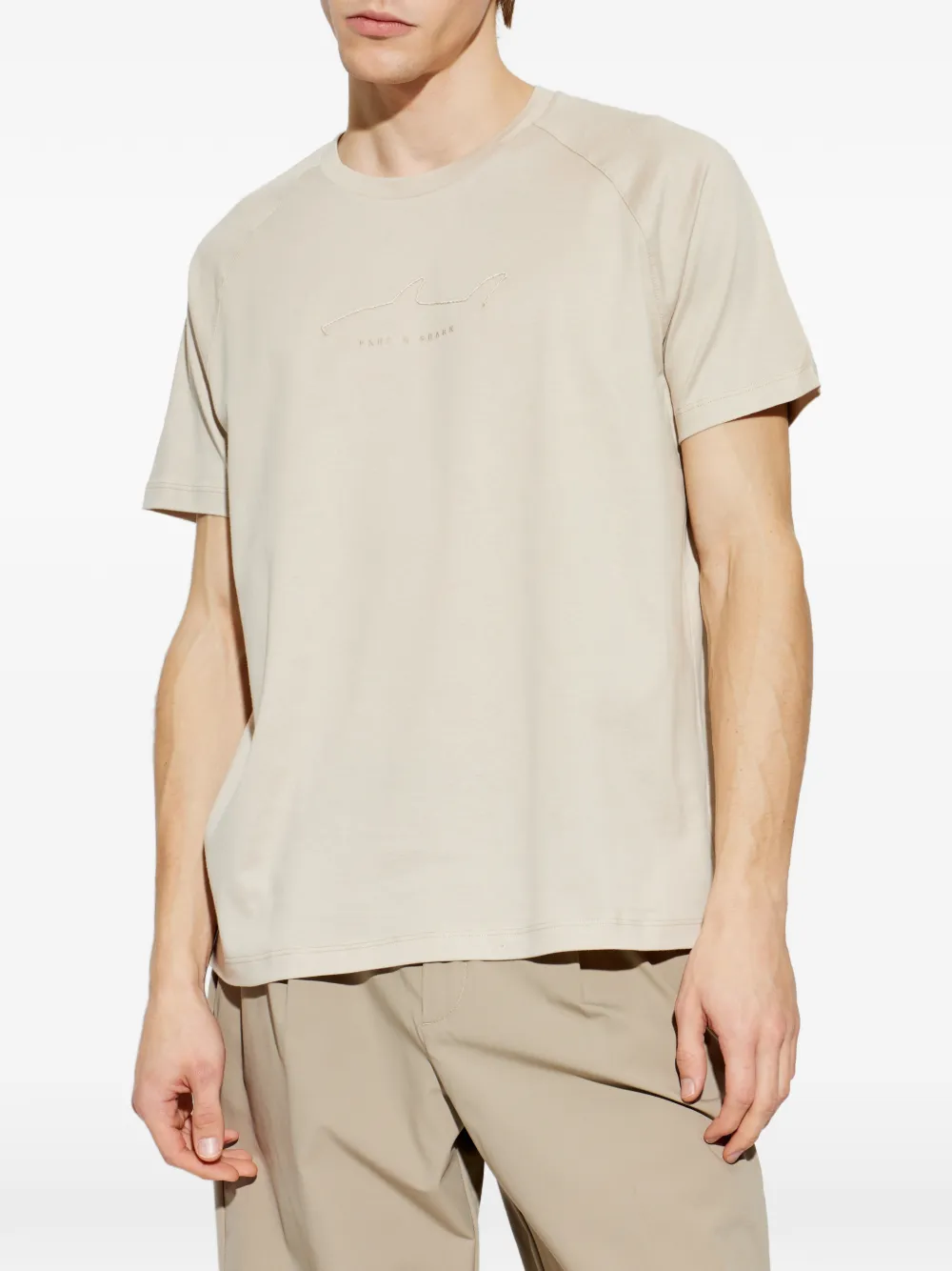 Paul & Shark T-shirt met geborduurd logo Beige