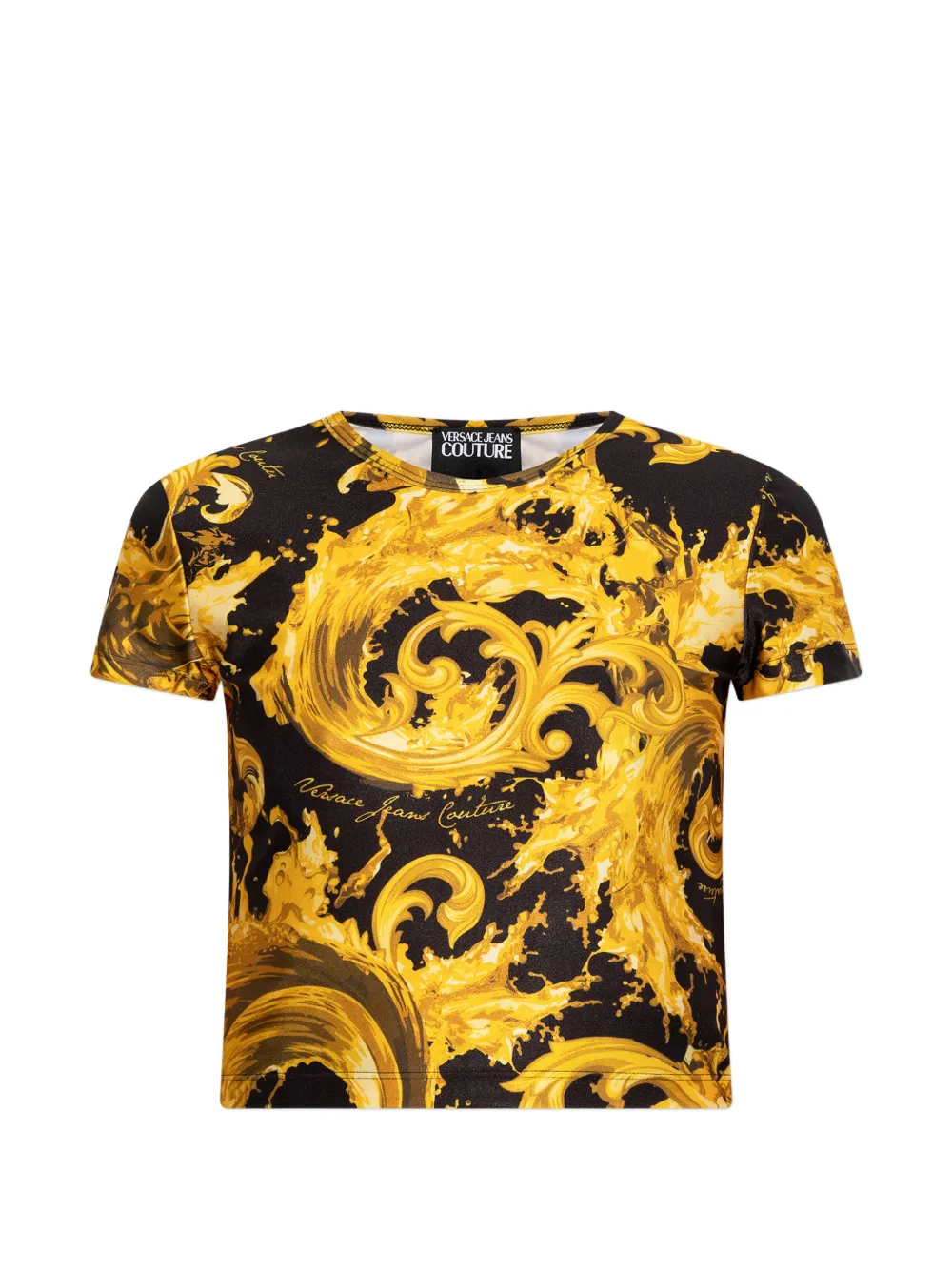 Versace Jeans Couture baroque-pattern T-shirt - Giallo