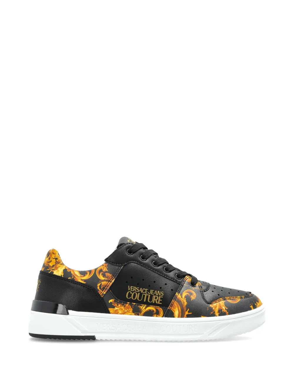 Versace Jeans Couture Sneakers met barokprint Zwart