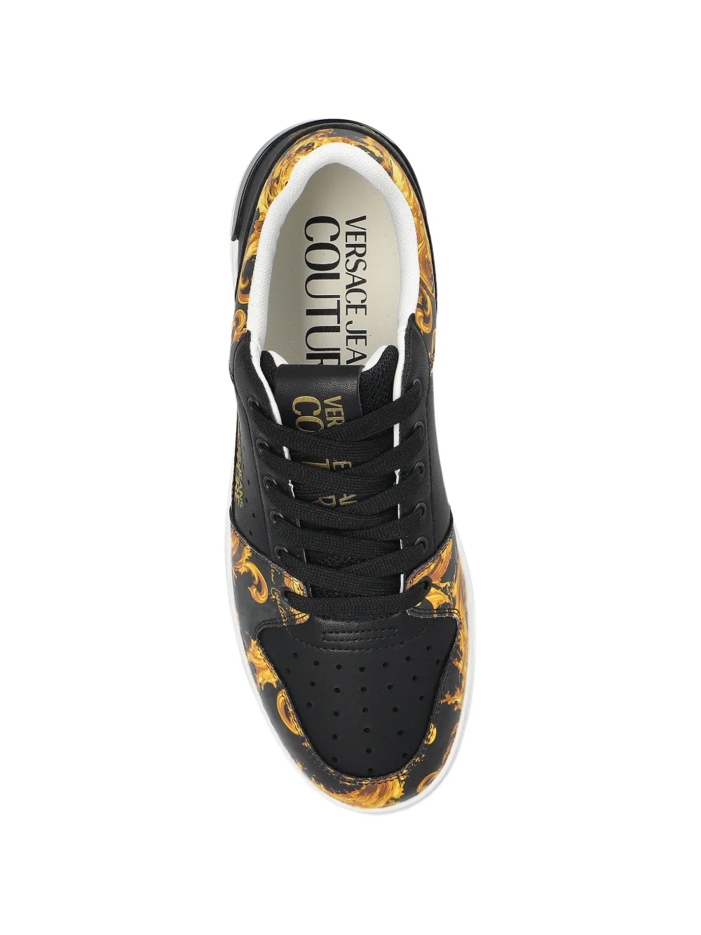 Versace Jeans Couture Sneakers met barokprint Zwart