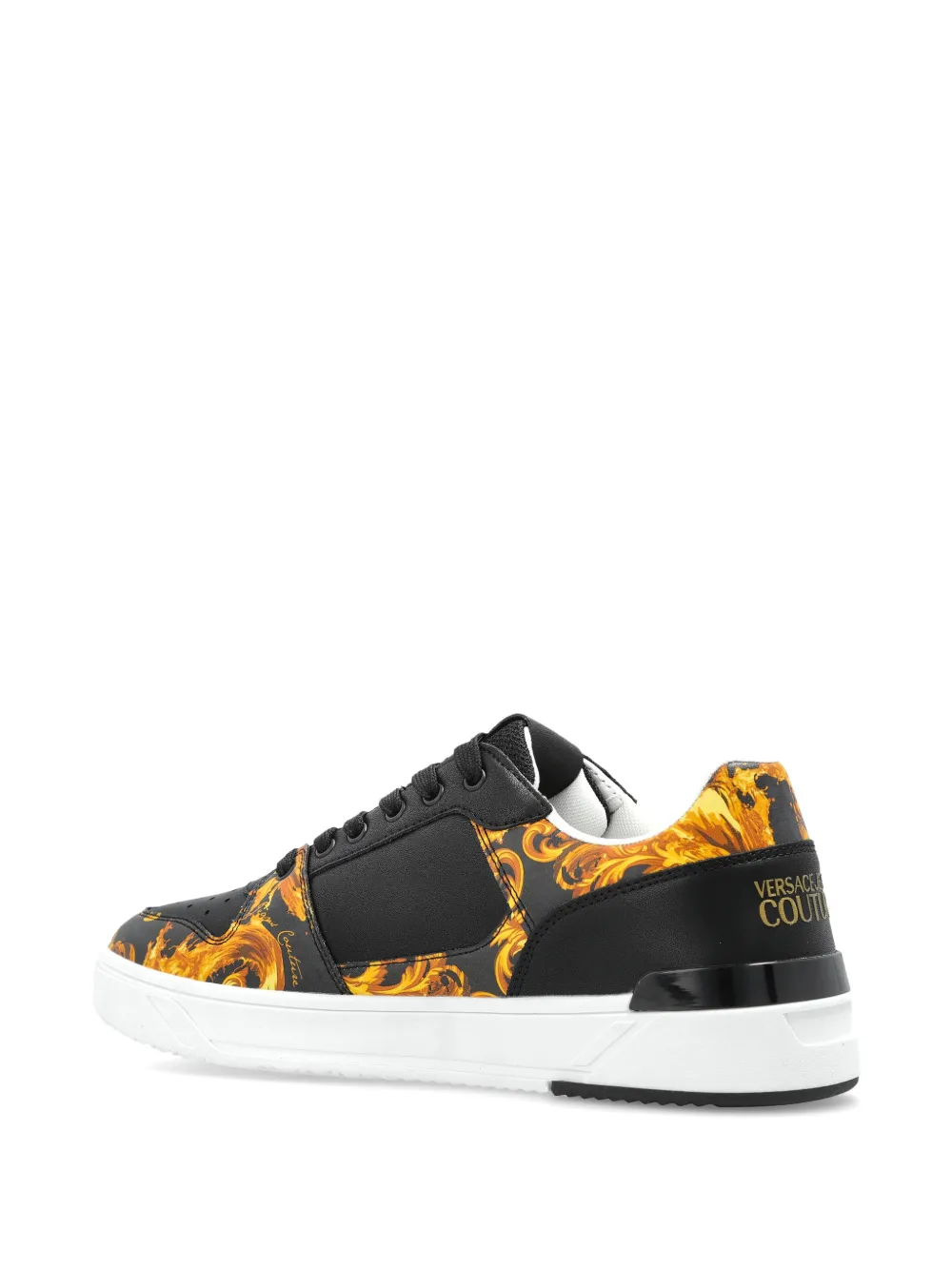 Versace Jeans Couture Sneakers met barokprint Zwart