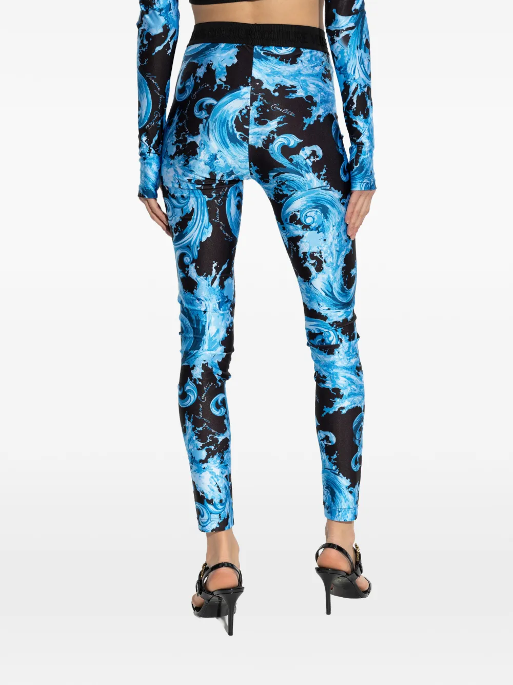 Patterned Waistband Leggings