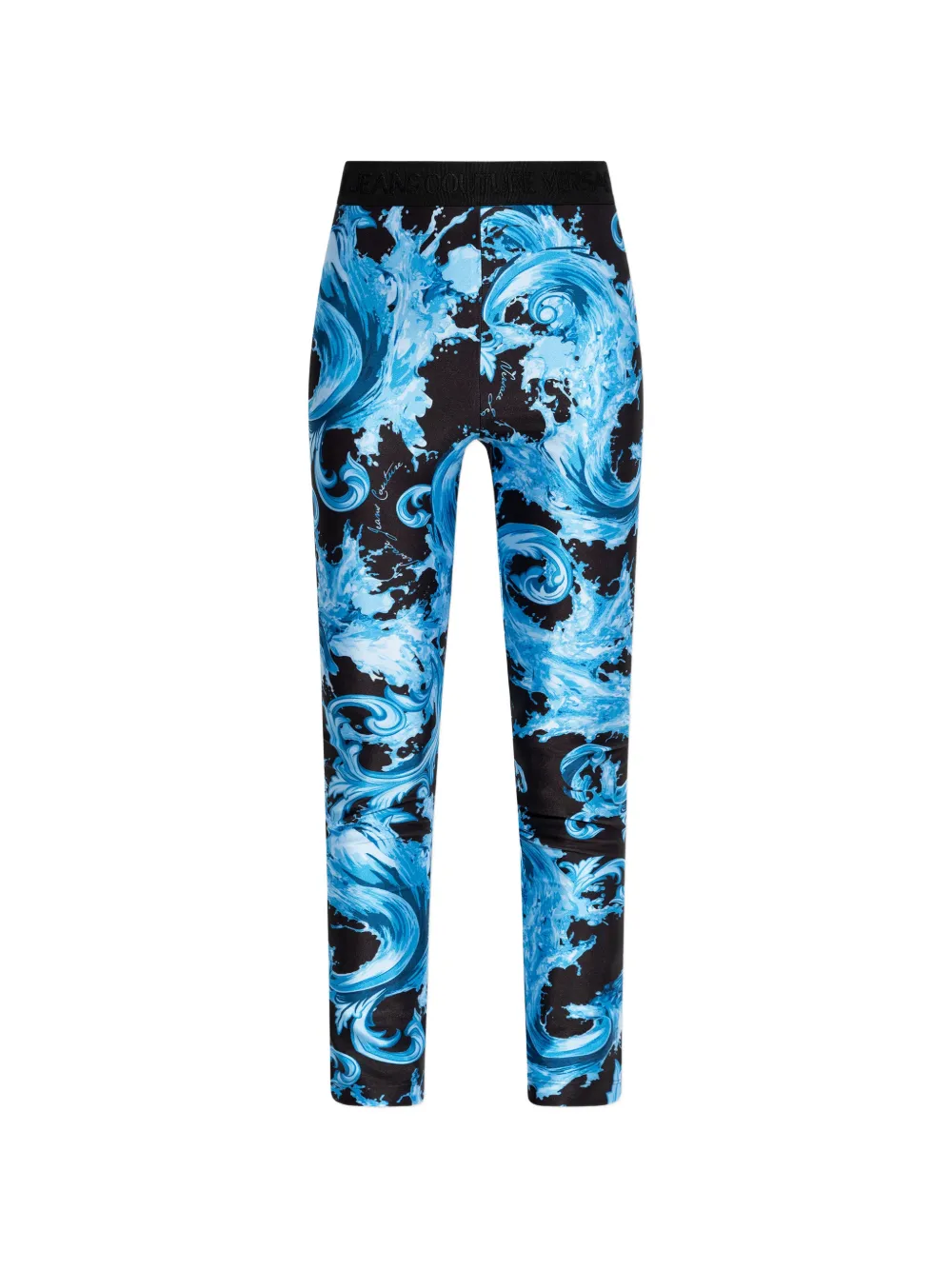 Versace Jeans Couture patterned waistband leggings - Blau