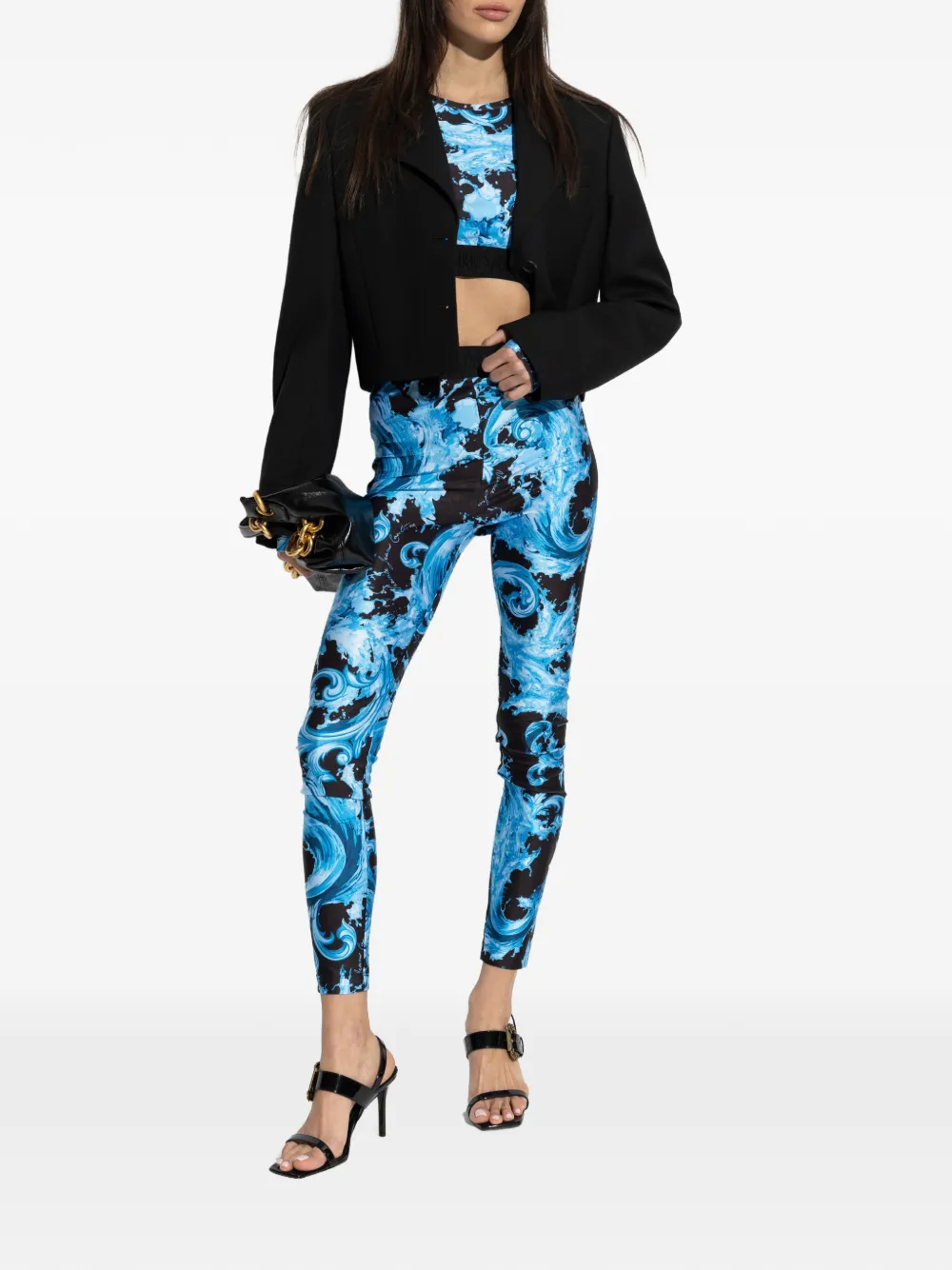 Patterned Waistband Leggings