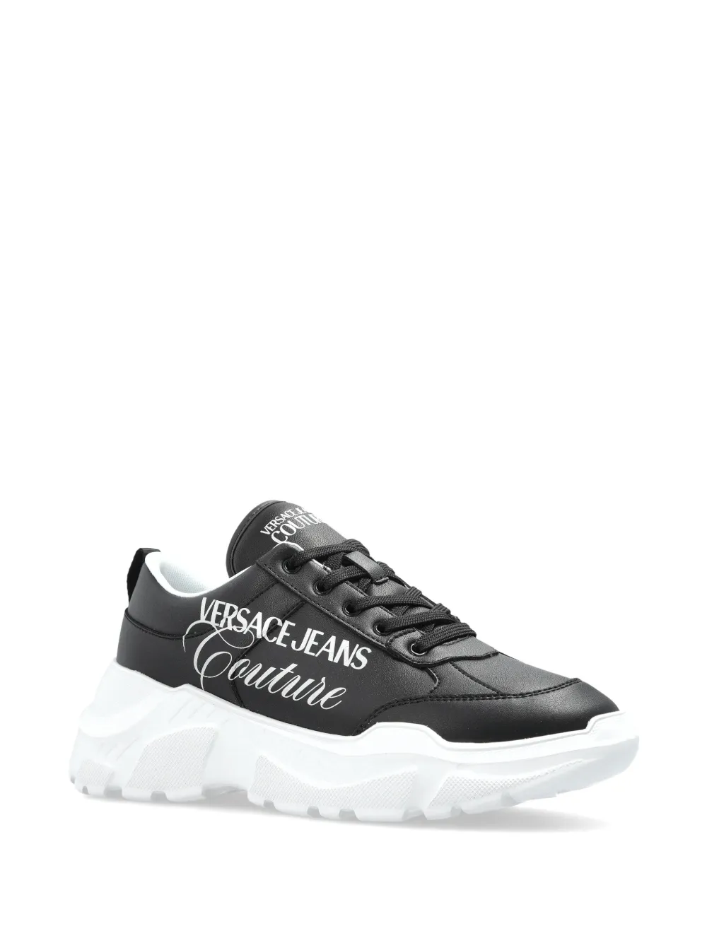 Versace Jeans Couture Sneakers met logoprint Zwart