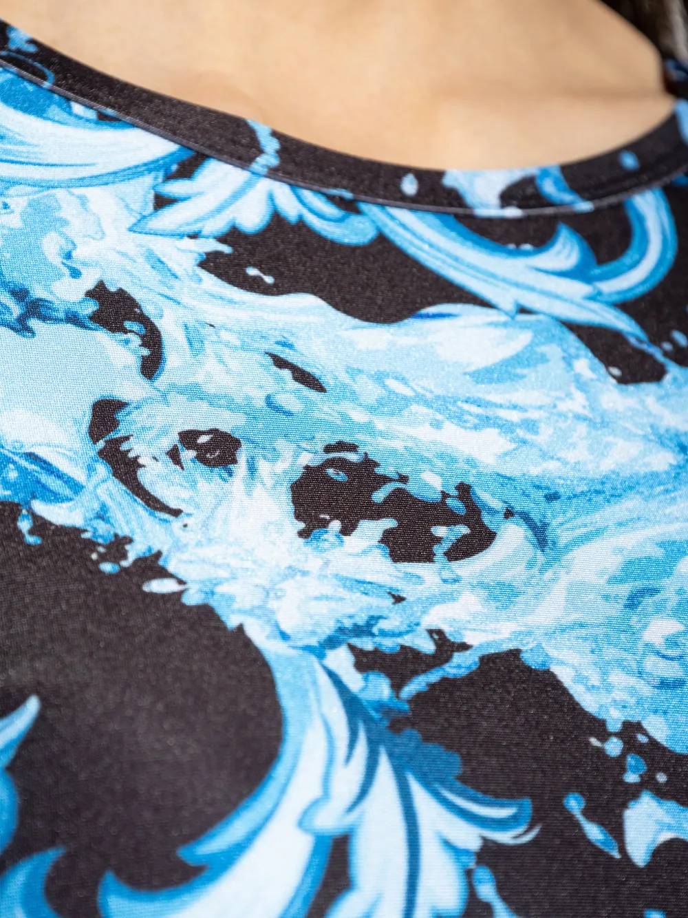 Versace Jeans Couture Cropped top met print Blauw