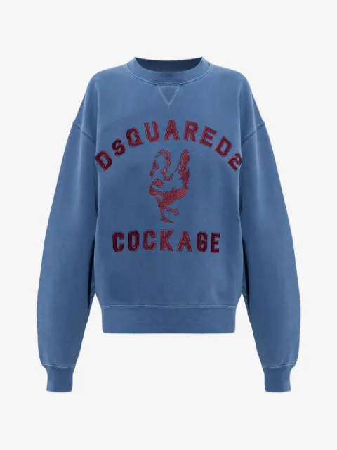 DSQUARED2 embroidered crew neck sweatshirt