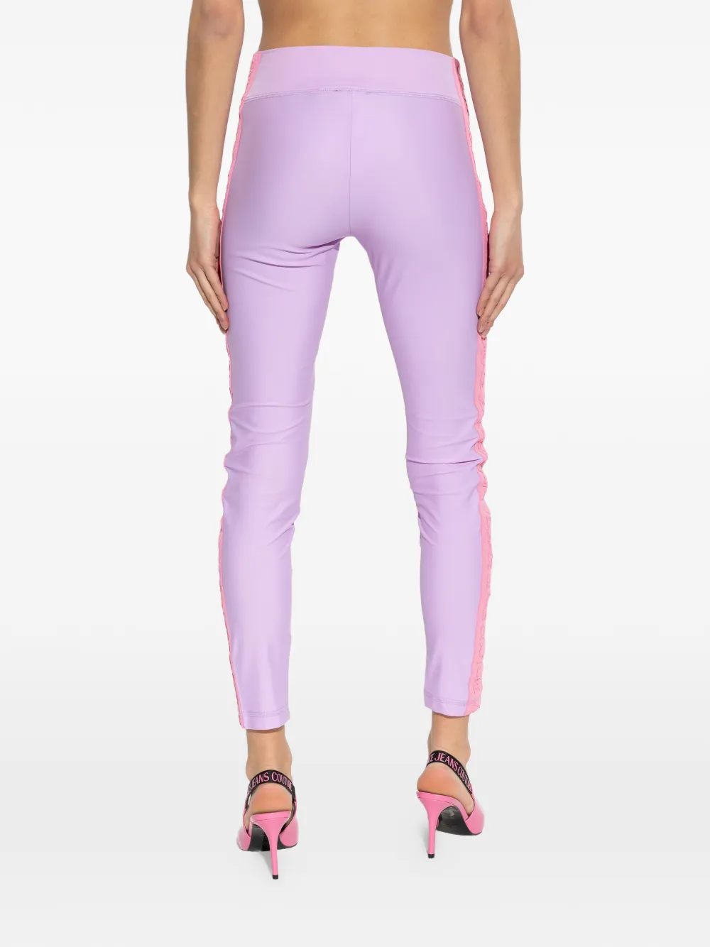 Versace Jeans Couture Legging met streepdetail Paars
