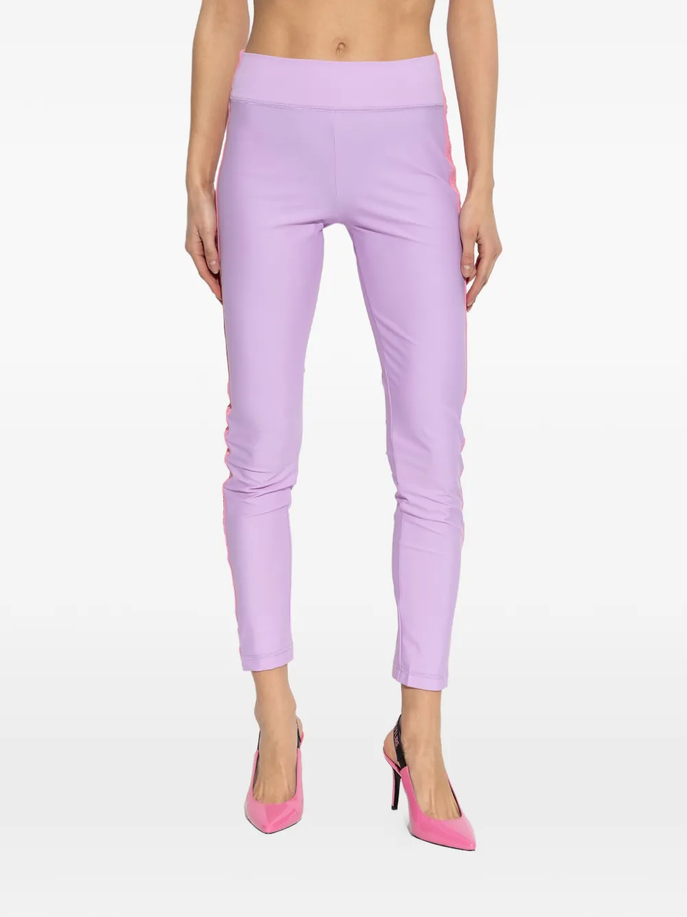 Versace Jeans Couture Legging met streepdetail Paars