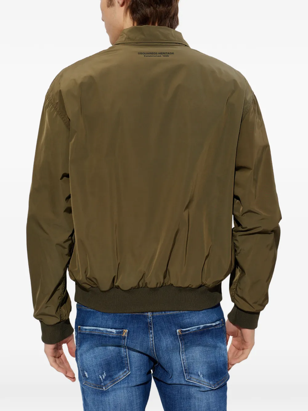 DSQUARED2 ミリタリージャケット オリーブグリーン DSQUARED2 ジップアップ ボンバージャケット | グリーン | FARFETCH JP