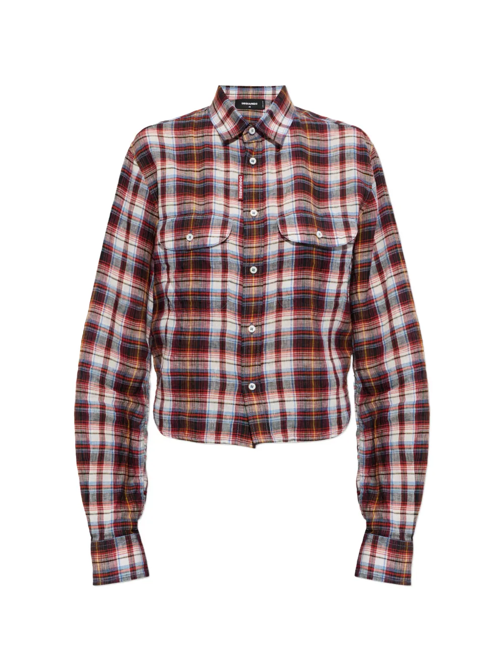 DSQUARED2 check pocket shirt - Rosso