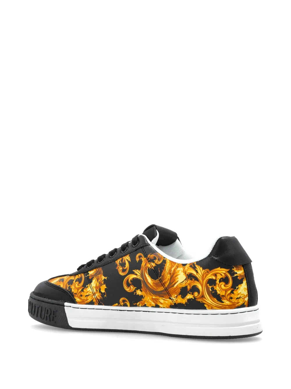 Versace Jeans Couture Sneakers met barokprint Zwart
