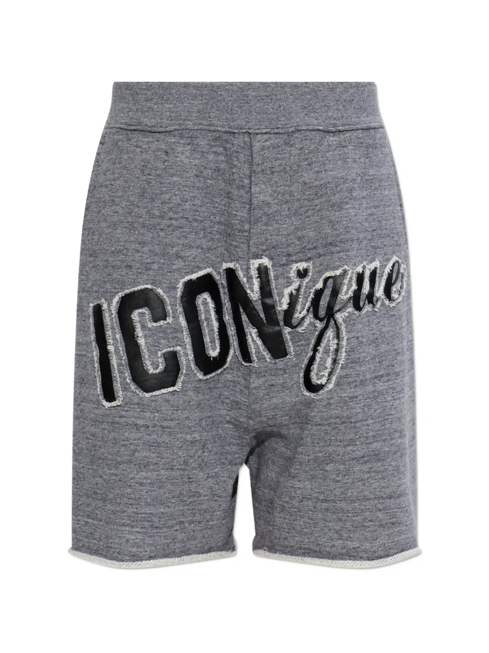 DSQUARED2 appliqué frayed shorts - Grigio