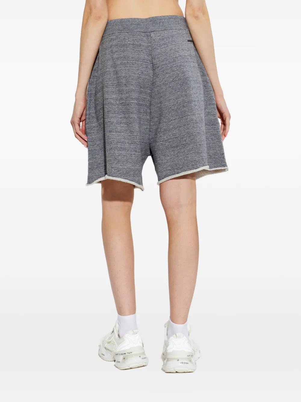 DSQUARED2 Shorts met franje en applicatie Grijs