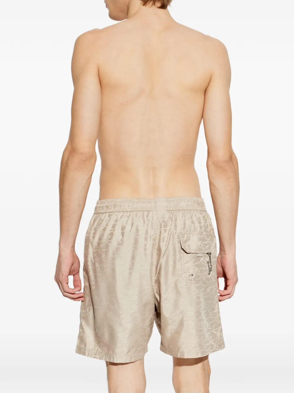  Paul & Shark Drawstring Pattern Swim Shorts - Neutrals 