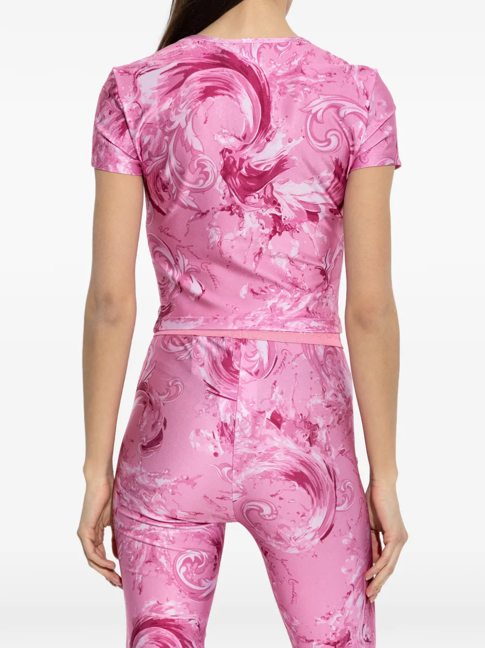 Versace Jeans Couture T-shirt met patroon Roze