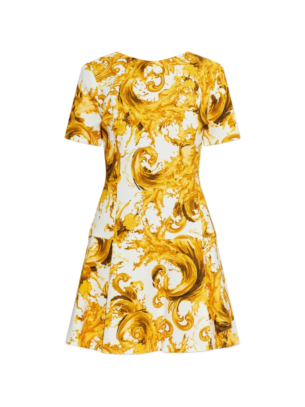 Versace Jeans Couture printed short-sleeves dress - Bianco