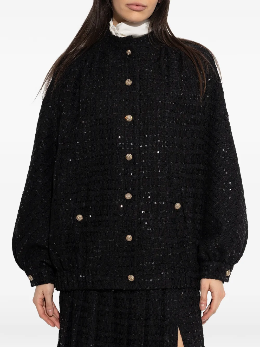 Sequin Button Jacket