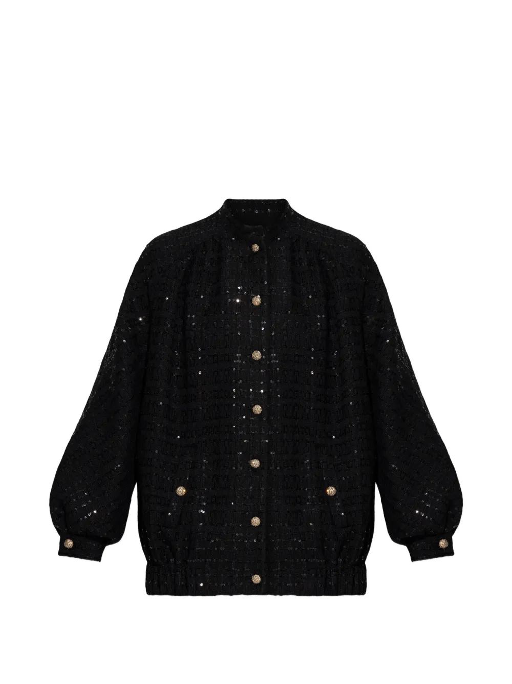 Alessandra Rich sequin button jacket - Nero