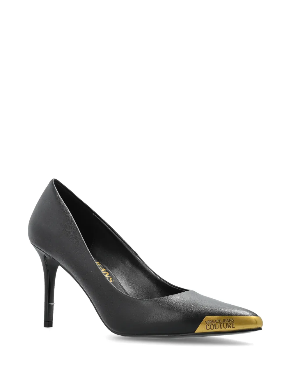 Versace Jeans Couture Scarlett pumps met puntige neus Zwart