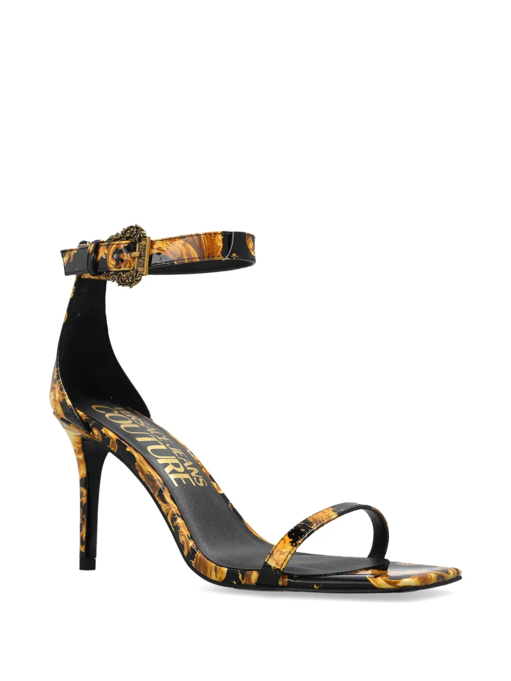 Versace Jeans Couture Sandalen met barok gesp Zwart