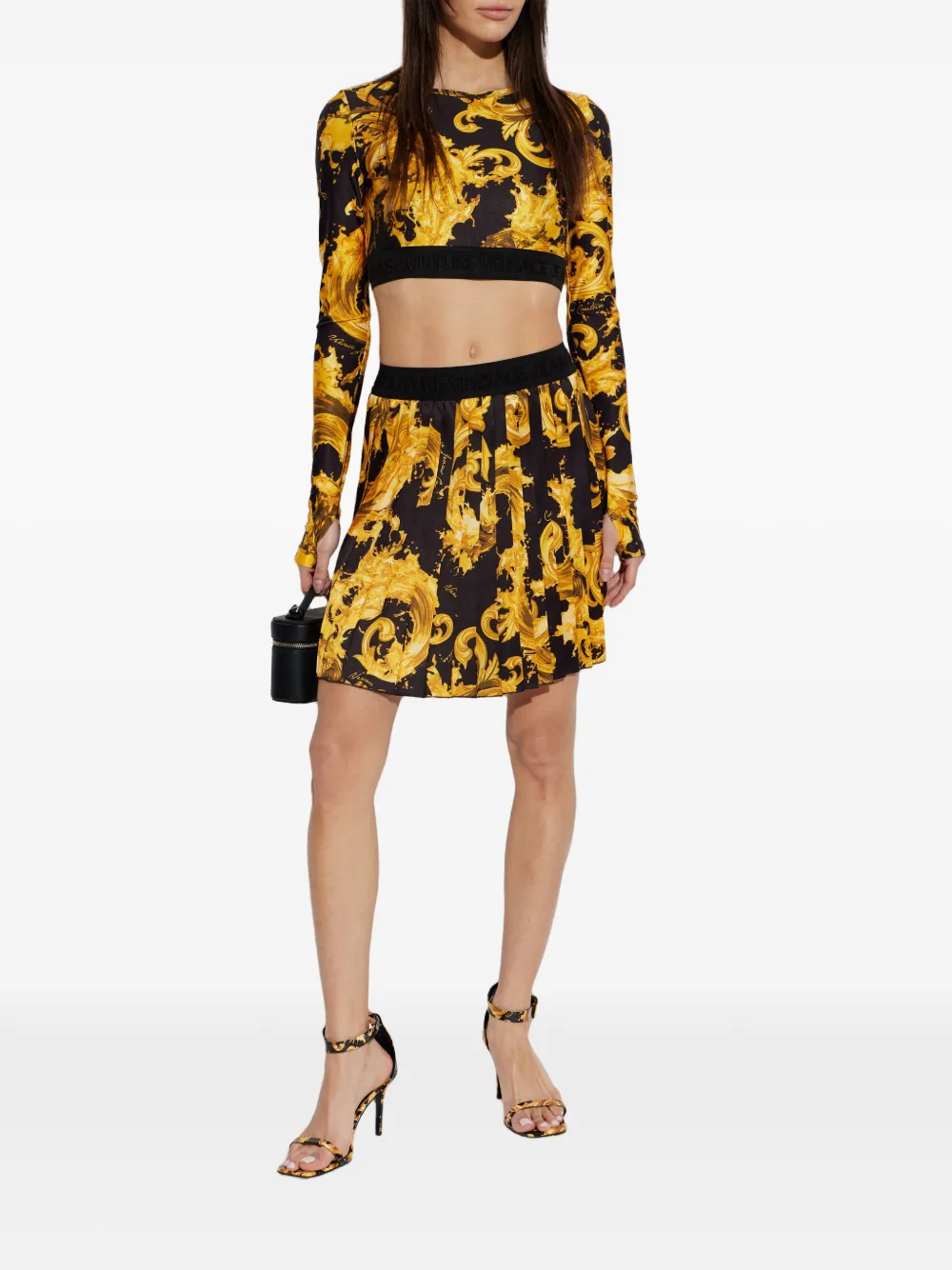 Versace Jeans Couture Sandalen met barok gesp Zwart