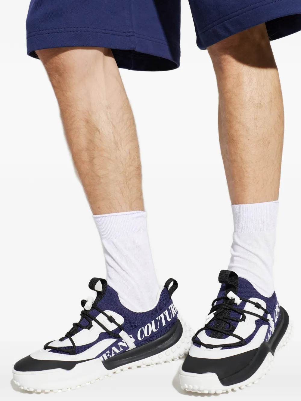 Versace Jeans Couture Sneakers met logoprint Wit