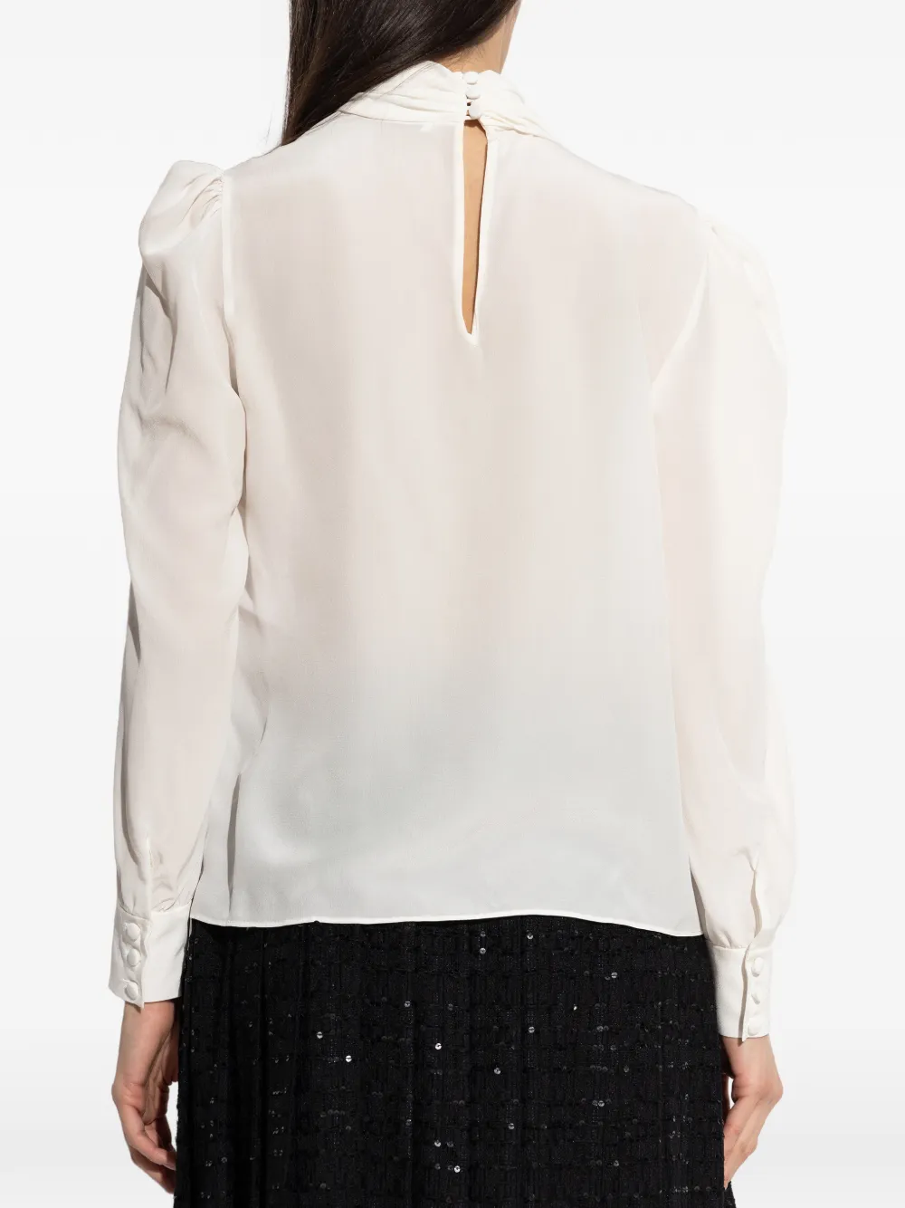 Alessandra Rich Shirt met pofmouwen Wit
