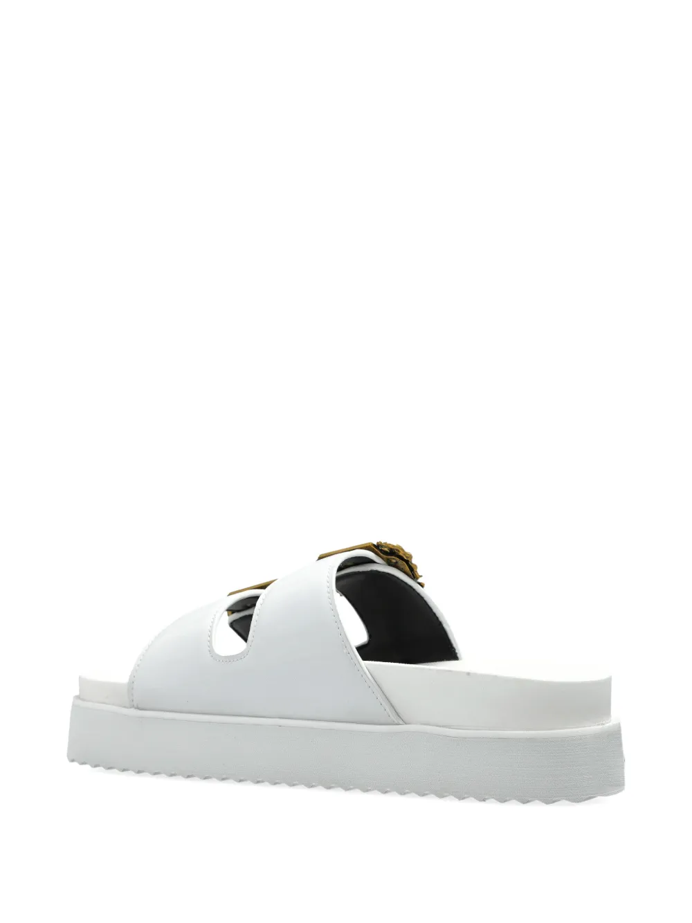 Versace Jeans Couture Arizona buckle-strap platform sandals Wit