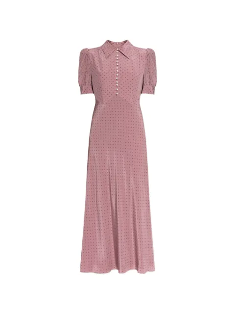 Alessandra Rich polka-dot button dress
