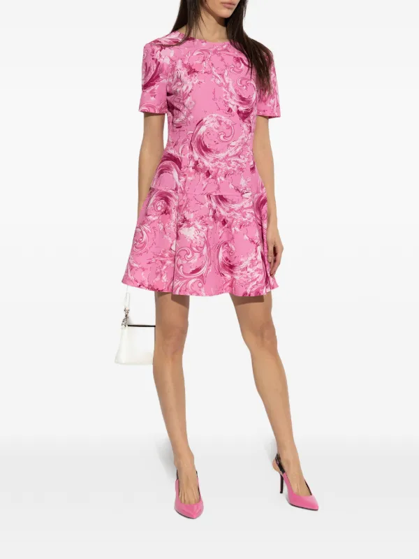 baroque print mini dress Marcobologna Floral Baroque Print Mini Dress 44 / Multicolour
