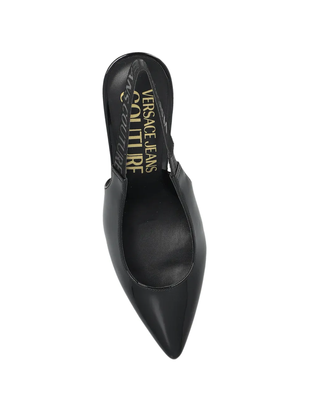 Versace Jeans Couture Slingback pumps met puntige neus Zwart