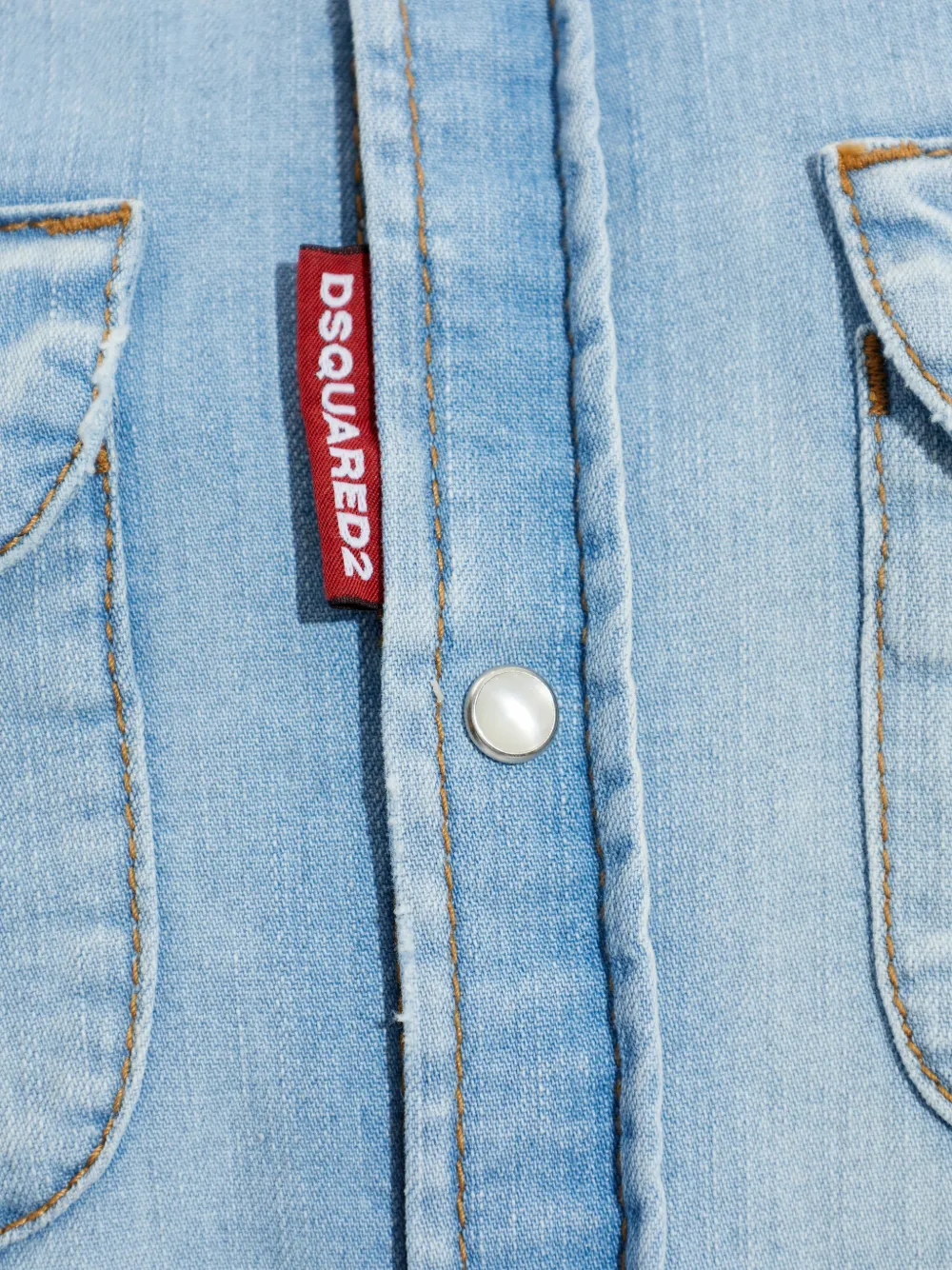 DSQUARED2 Western Pocket katoenen blouse Blauw