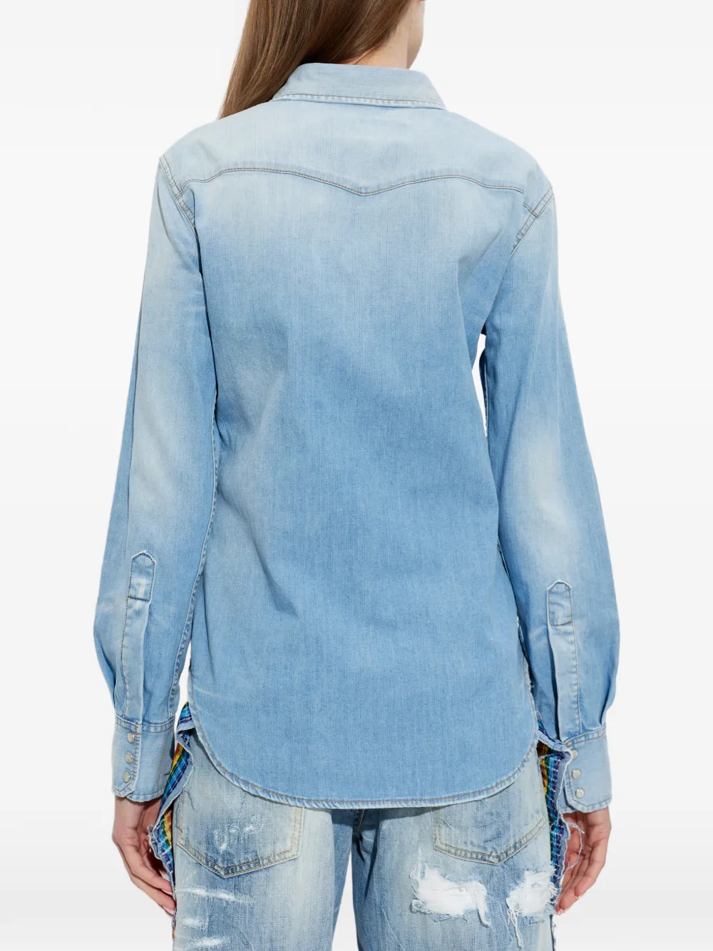 DSQUARED2 Western Pocket katoenen blouse Blauw