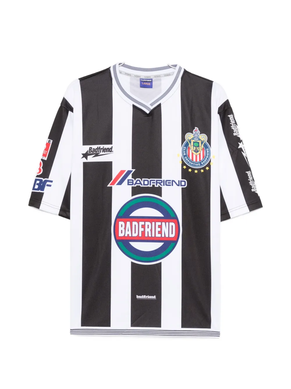 BADFRIEND striped jersey T-shirt - Nero