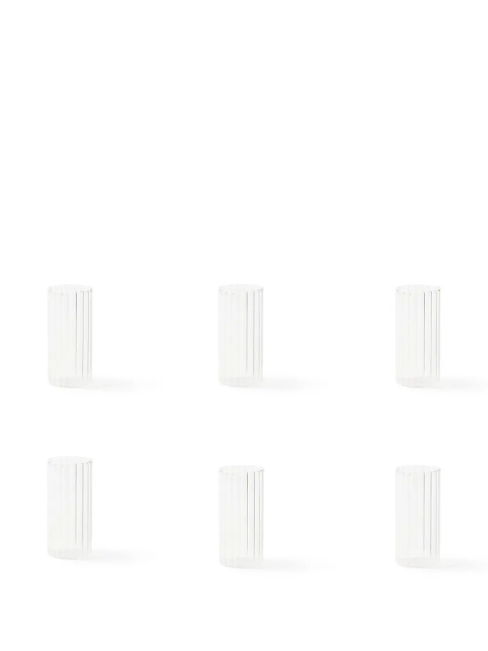 Bitossi Home ribbed glasse (set of six) - Bianco