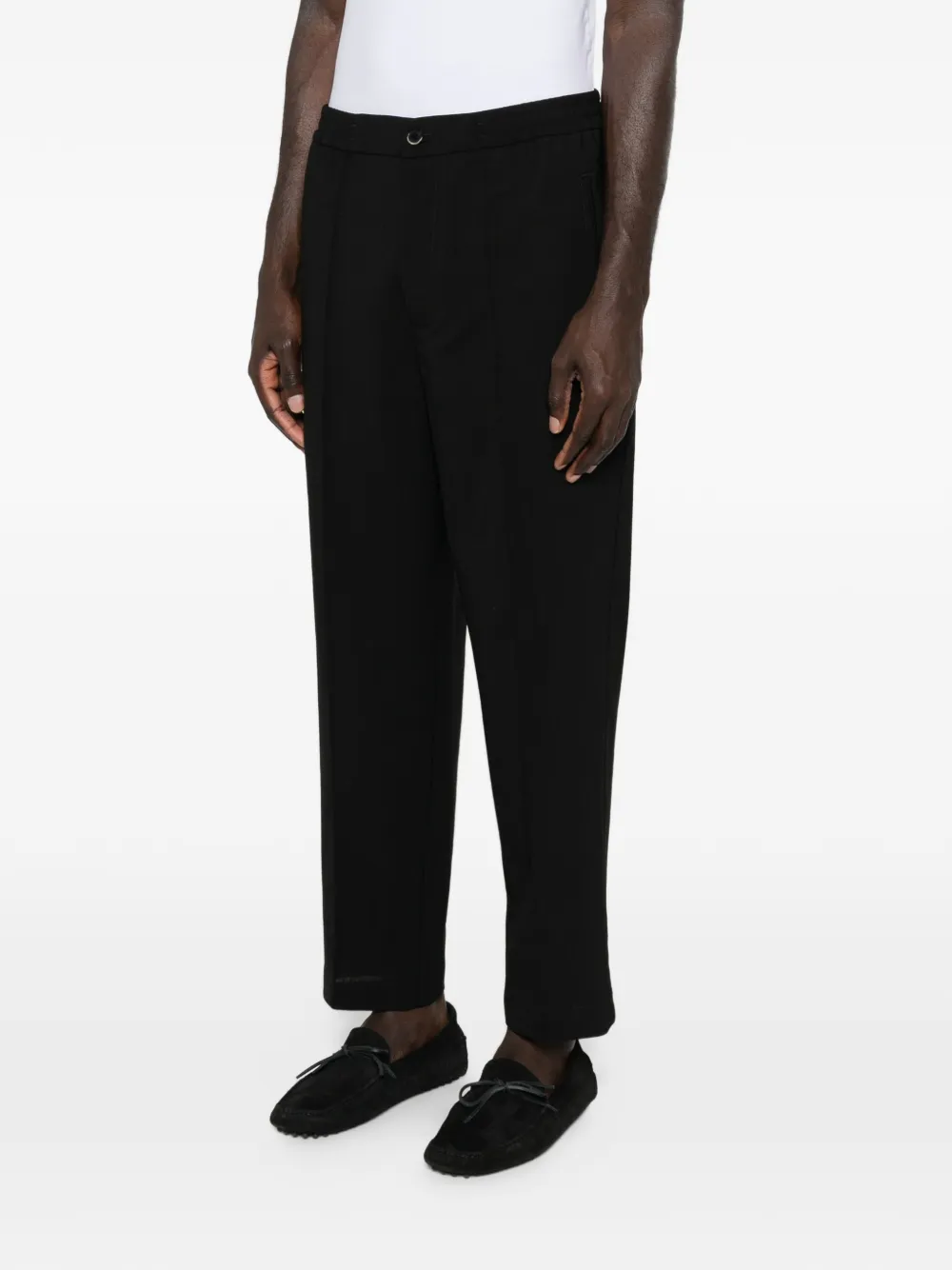 Barena Broek met naaddetail Zwart
