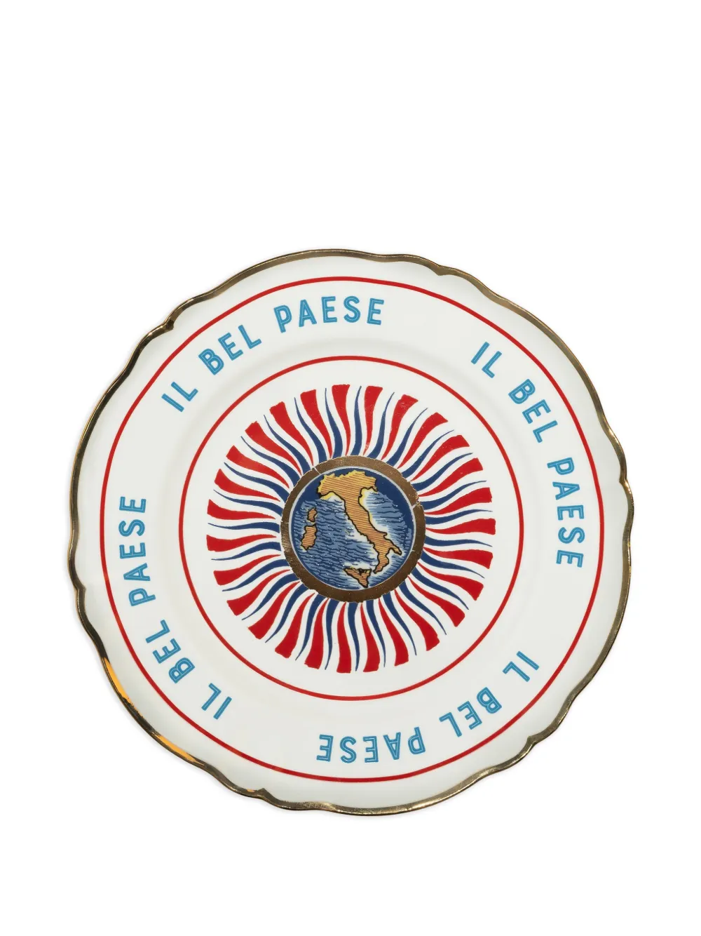 Monuments Scalloped Printed Plate (Set Of Two)